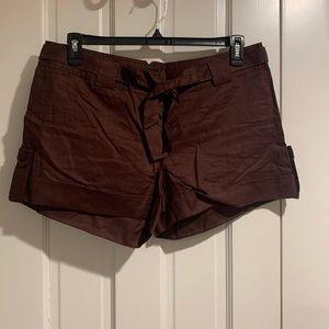 🤎Brown Shorts with Bow Tie Belt🤎